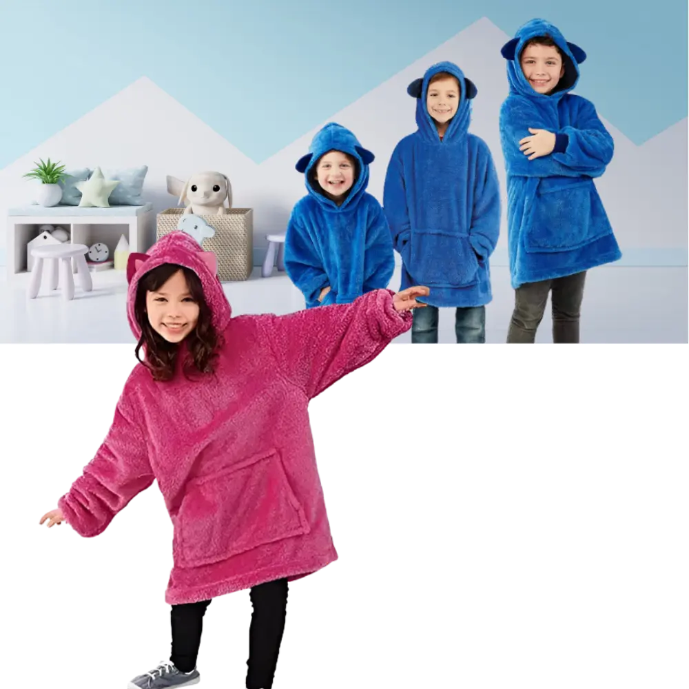 2-in-1 Foldable Plush Hoodie - Zoozto