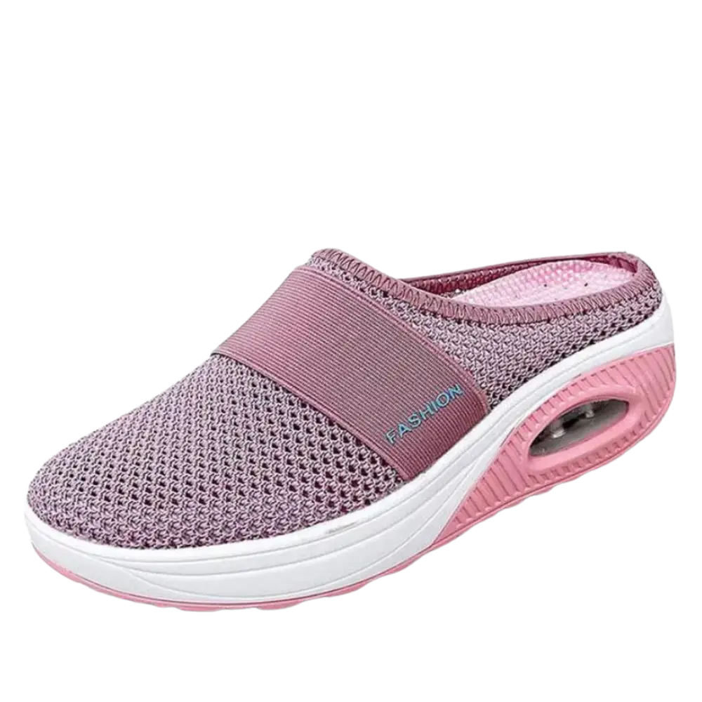 Air-Cushion Diabetic Slip-On Shoes -Pink - Zoozto