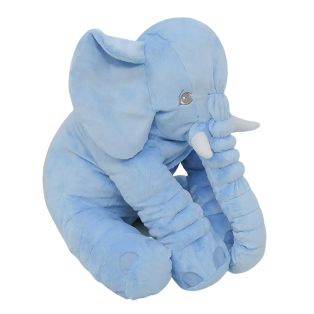 Cuddly Baby Elephant Plush Pillow -Bleu - Zoozto