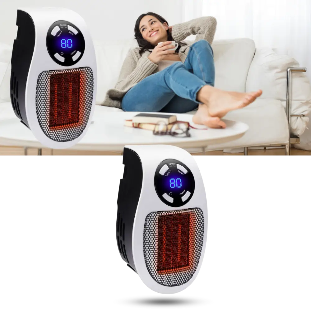 Mini Electric Heater with Remote Control - Zoozto