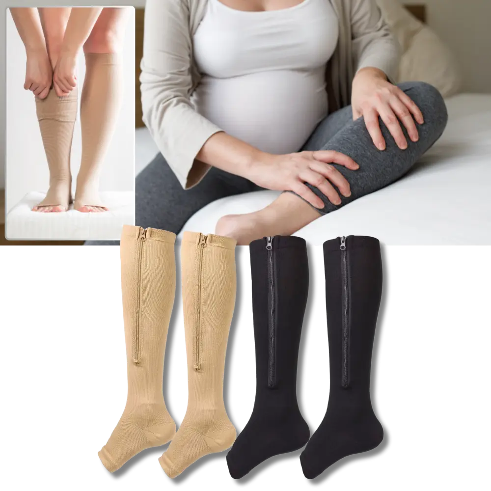 Open Toe Pregnancy Compression Socks - Zoozto