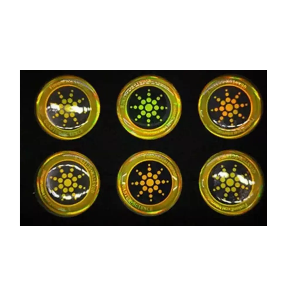Pack of 6 Anti-Radiation Stickers for Mobiles -Reflective Silver - Zoozto
