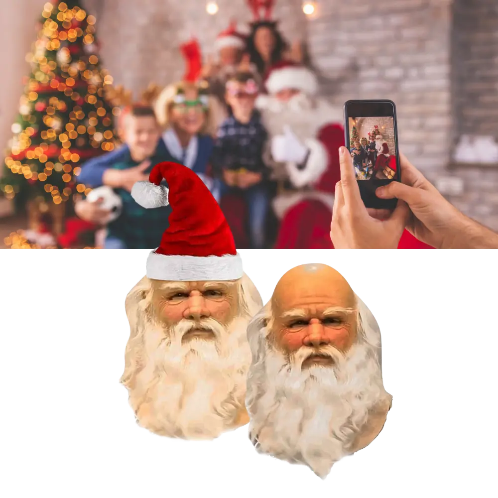Realistic Santa Face Mask - Zoozto
