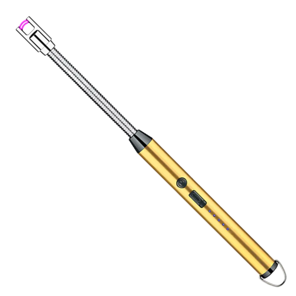 Rechargeable Electric Lighter -Gold - Zoozto