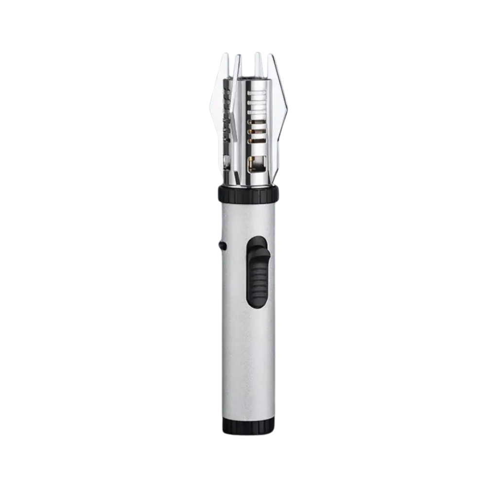 Refillable Butane Torch Lighter -Silver - Zoozto