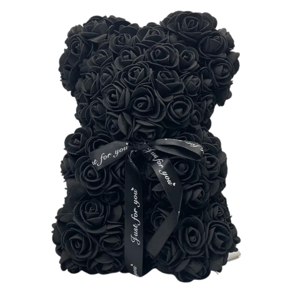 Romantic Roses Teddy Bear -Black - Zoozto