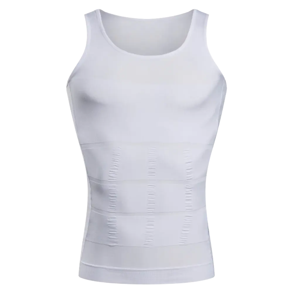Slimming Compression Shirt for Men -White - Zoozto