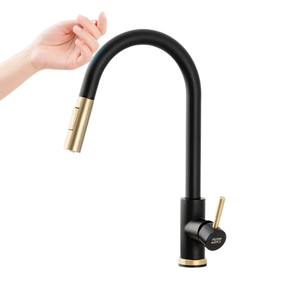 Smart Kitchen Faucet with Sensor -Black Gold - Zoozto