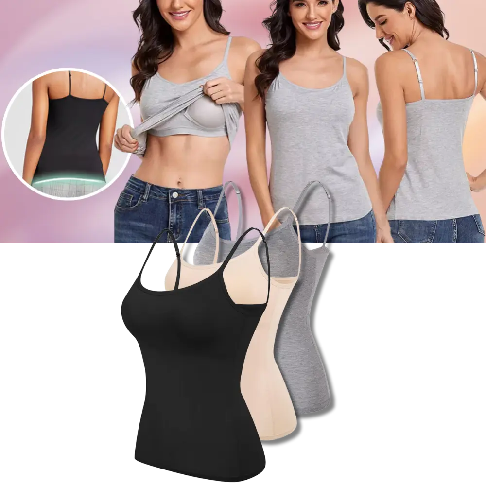 Stylish Cami with Built-In Bra - Zoozto