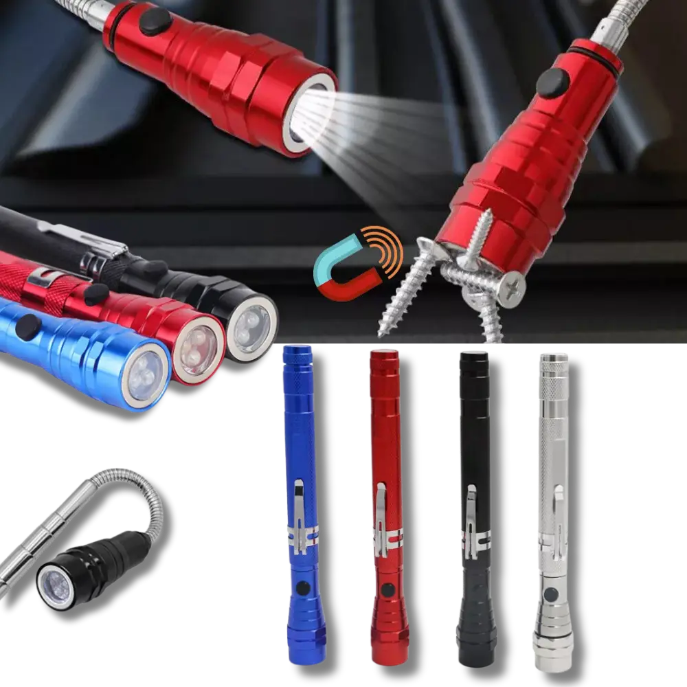 Telescopic Magnetic LED Flashlight - Zoozto