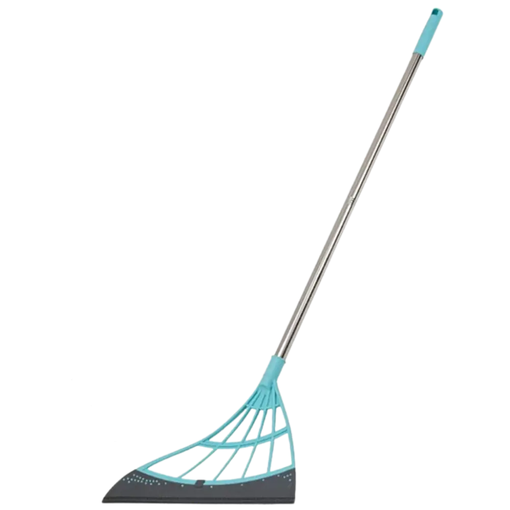 Telescopic Rubber Broom and Squeegee -Green - Zoozto