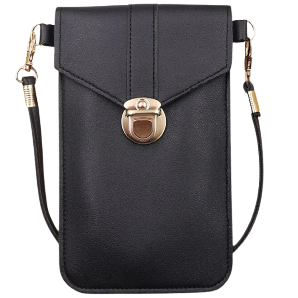 Touchscreen Crossbody Phone Bag -Black - Zoozto