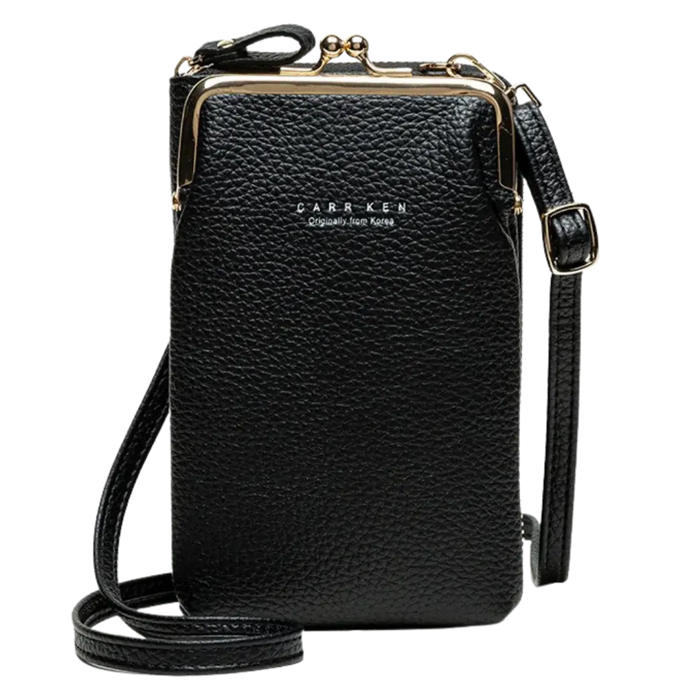 Waterproof Crossbody Pocket Bag -Black - Zoozto