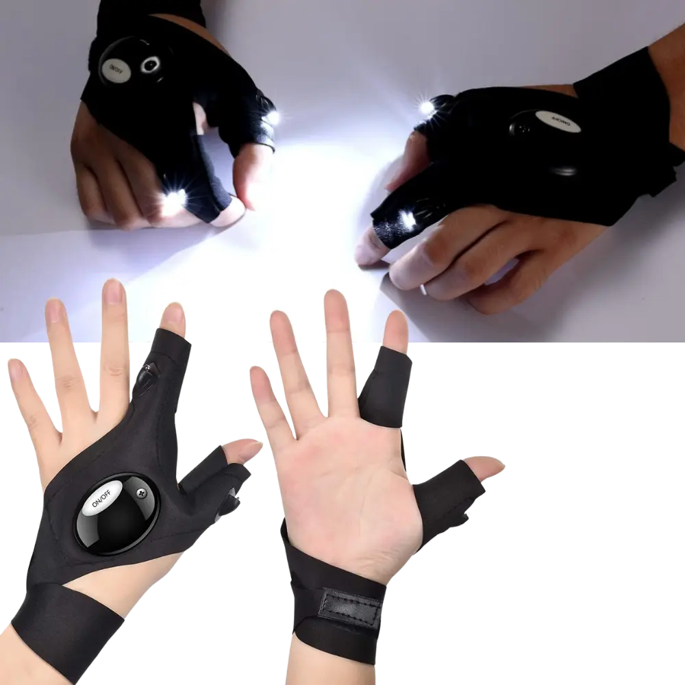 Waterproof LED Flashlight Gloves - Zoozto