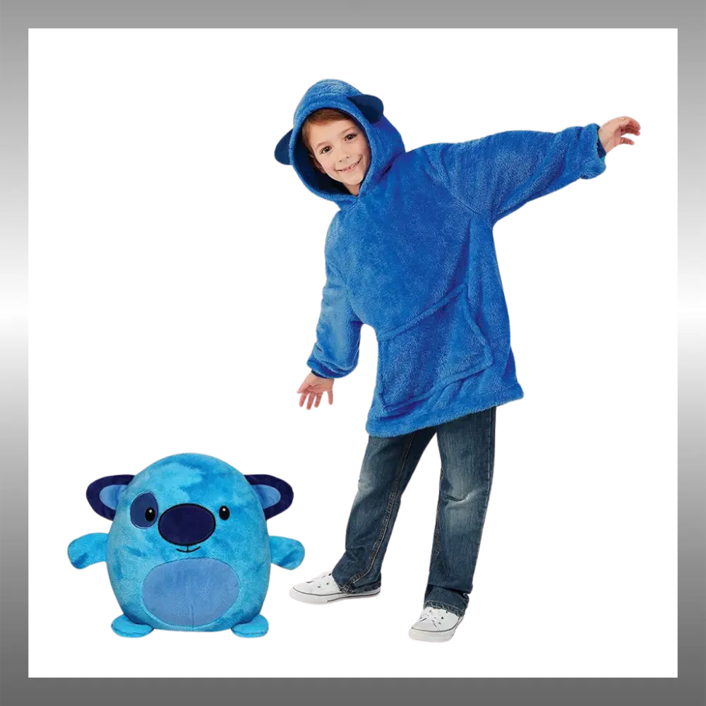 2-in-1 Foldable Plush Hoodie - Zoozto