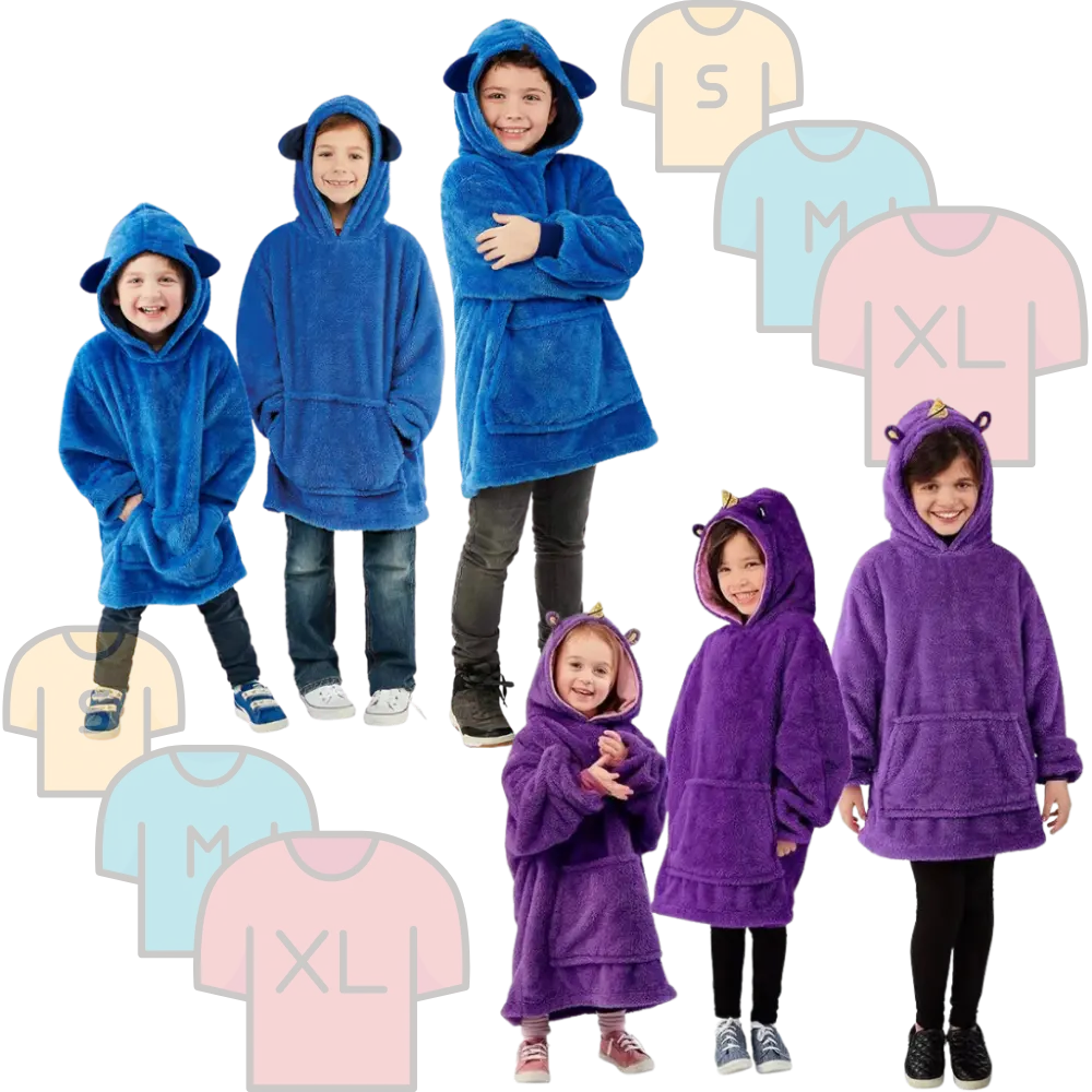 2-in-1 Foldable Plush Hoodie - Zoozto