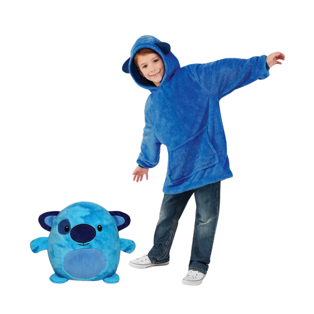 2-in-1 Foldable Plush Hoodie - Zoozto