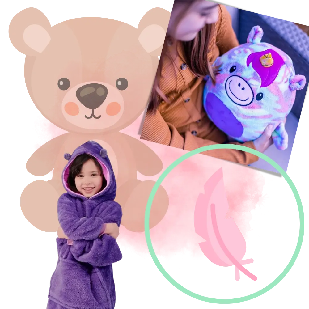 2-in-1 Foldable Plush Hoodie - Zoozto