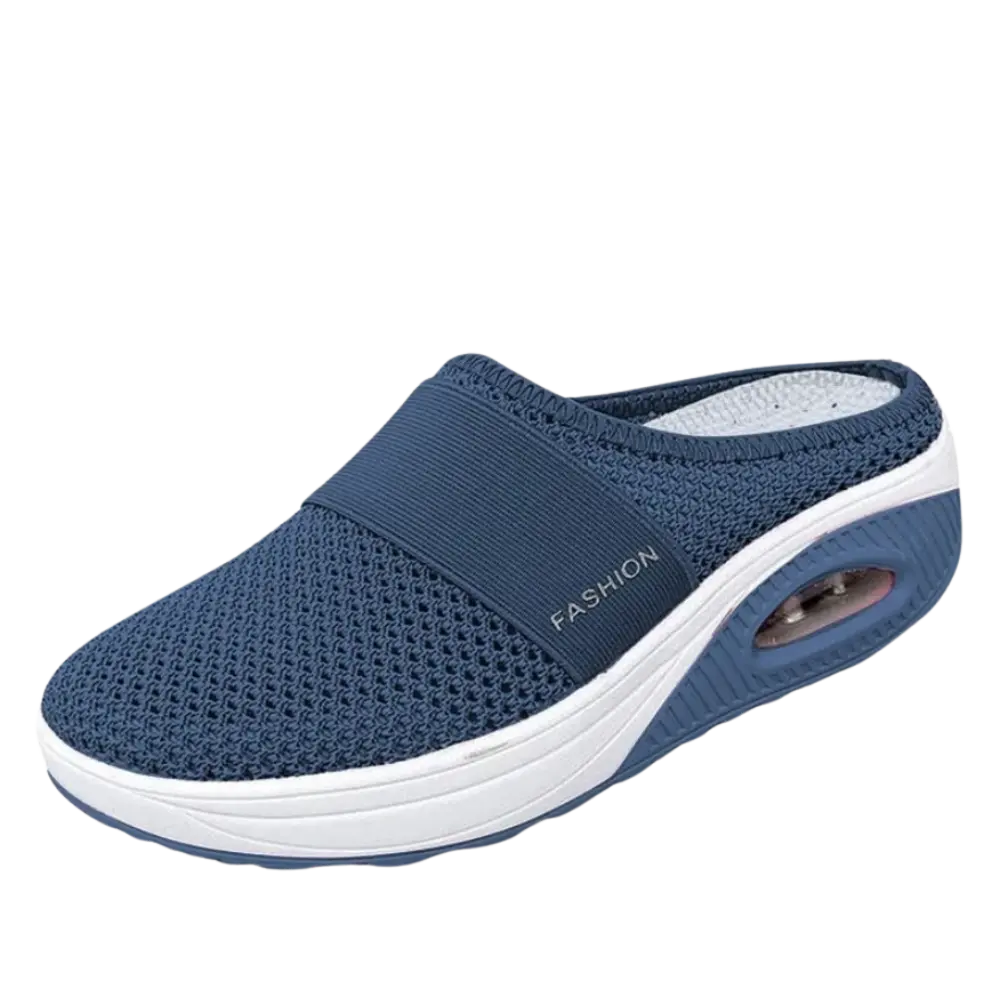 Air-Cushion Diabetic Slip-On Shoes -Dark Blue - Zoozto