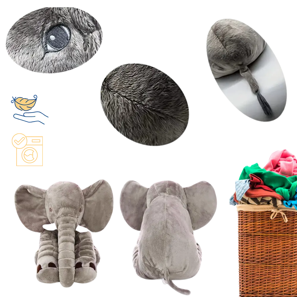 Cuddly Baby Elephant Plush Pillow - Zoozto