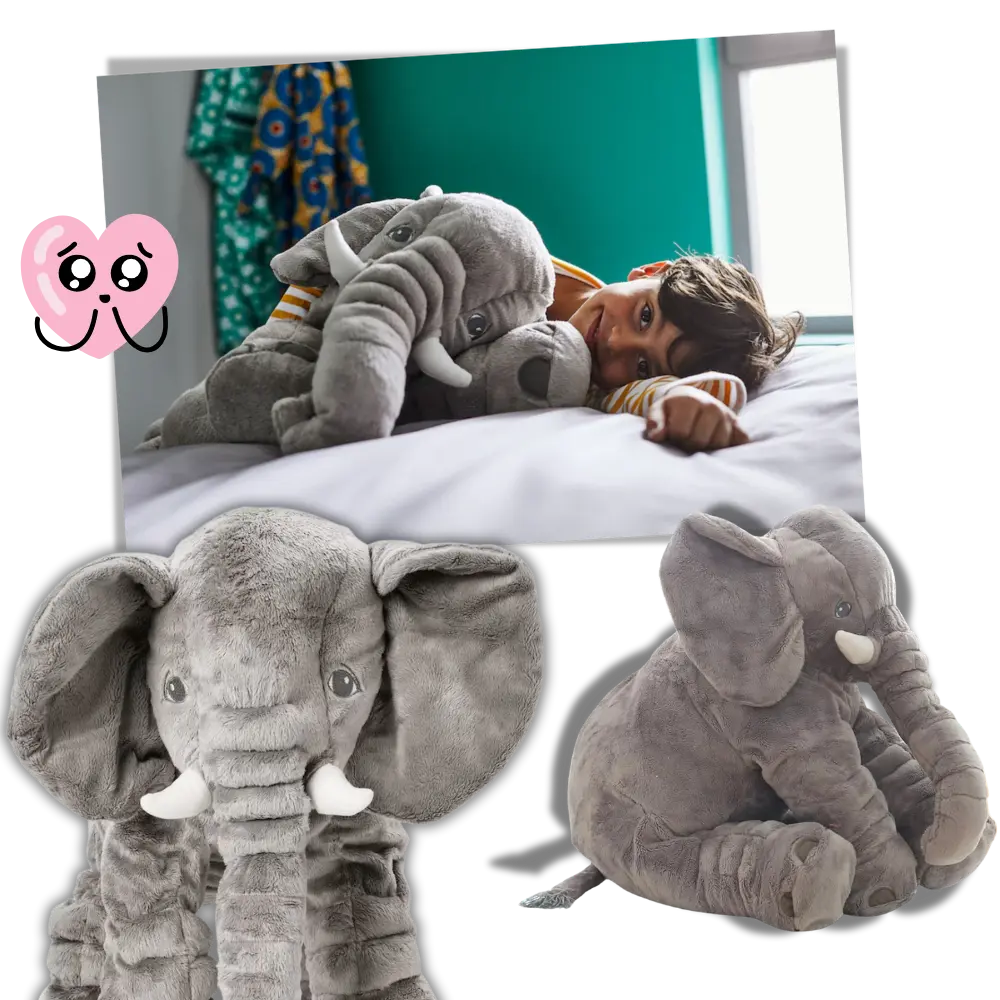 Cuddly Baby Elephant Plush Pillow - Zoozto