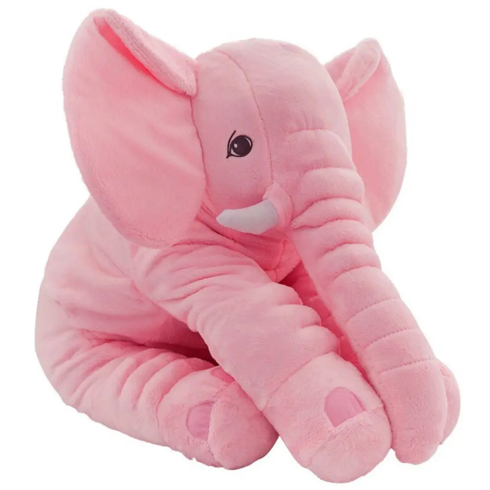 Cuddly Baby Elephant Plush Pillow -Pink - Zoozto