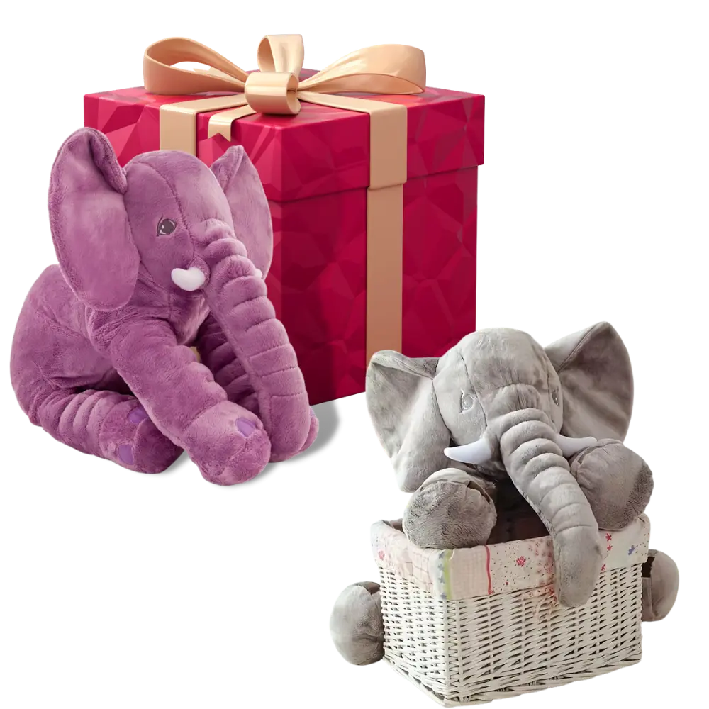 Cuddly Baby Elephant Plush Pillow - Zoozto