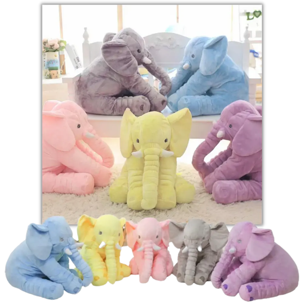 Cuddly Baby Elephant Plush Pillow - Zoozto