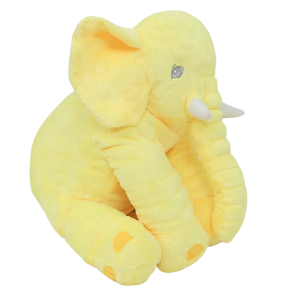 Cuddly Baby Elephant Plush Pillow -Yellow - Zoozto