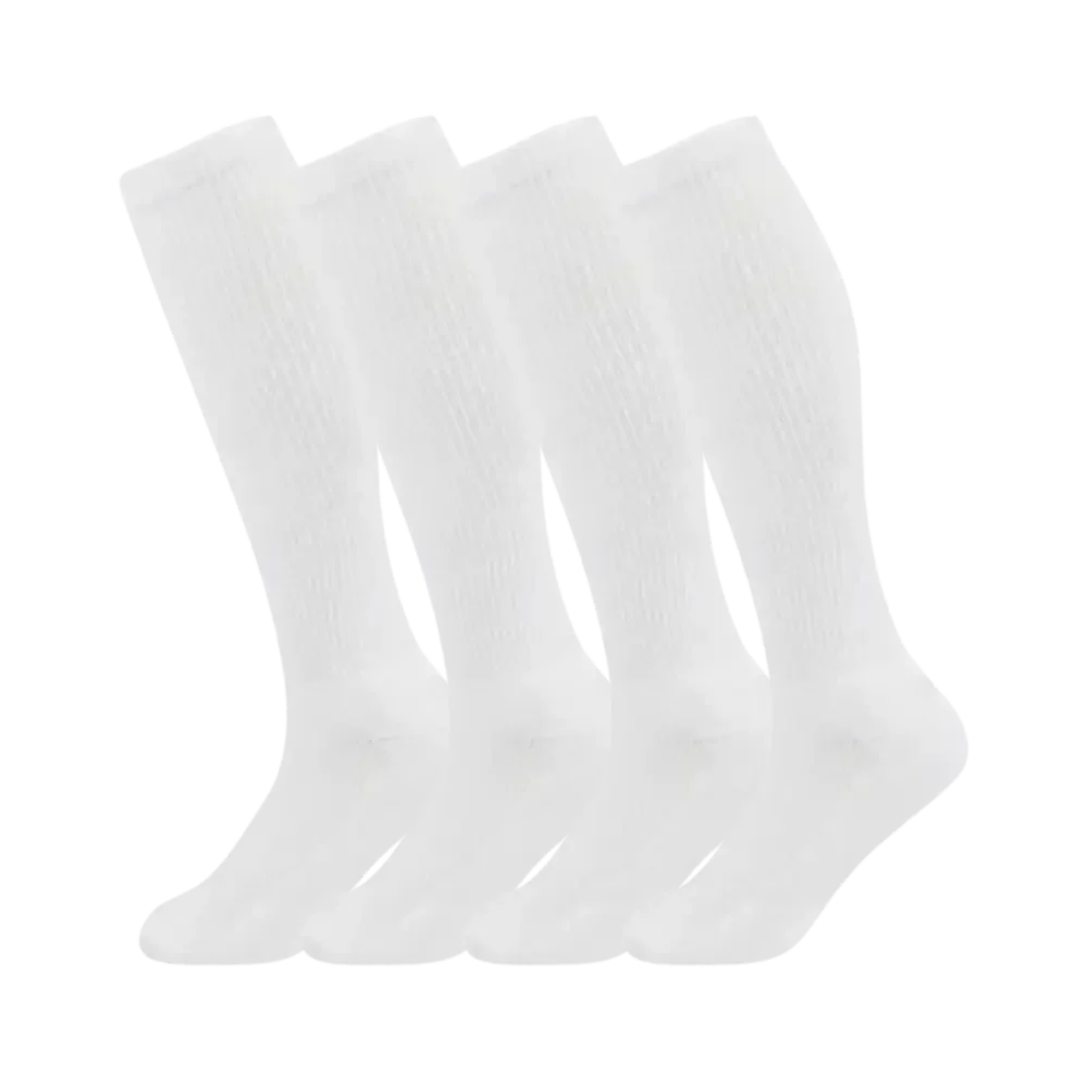 Diabetic Compression Socks -White - Zoozto