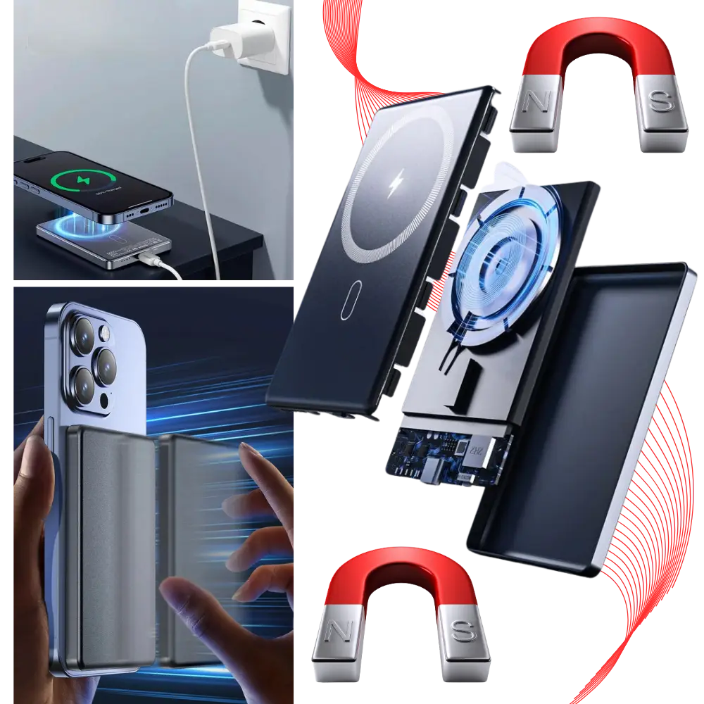 Fast Charging Magnetic Wireless Power Bank - Zoozto