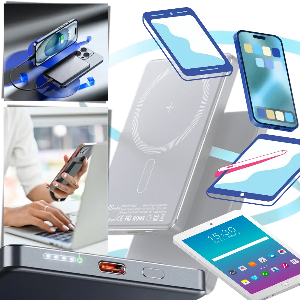 Fast Charging Magnetic Wireless Power Bank - Zoozto