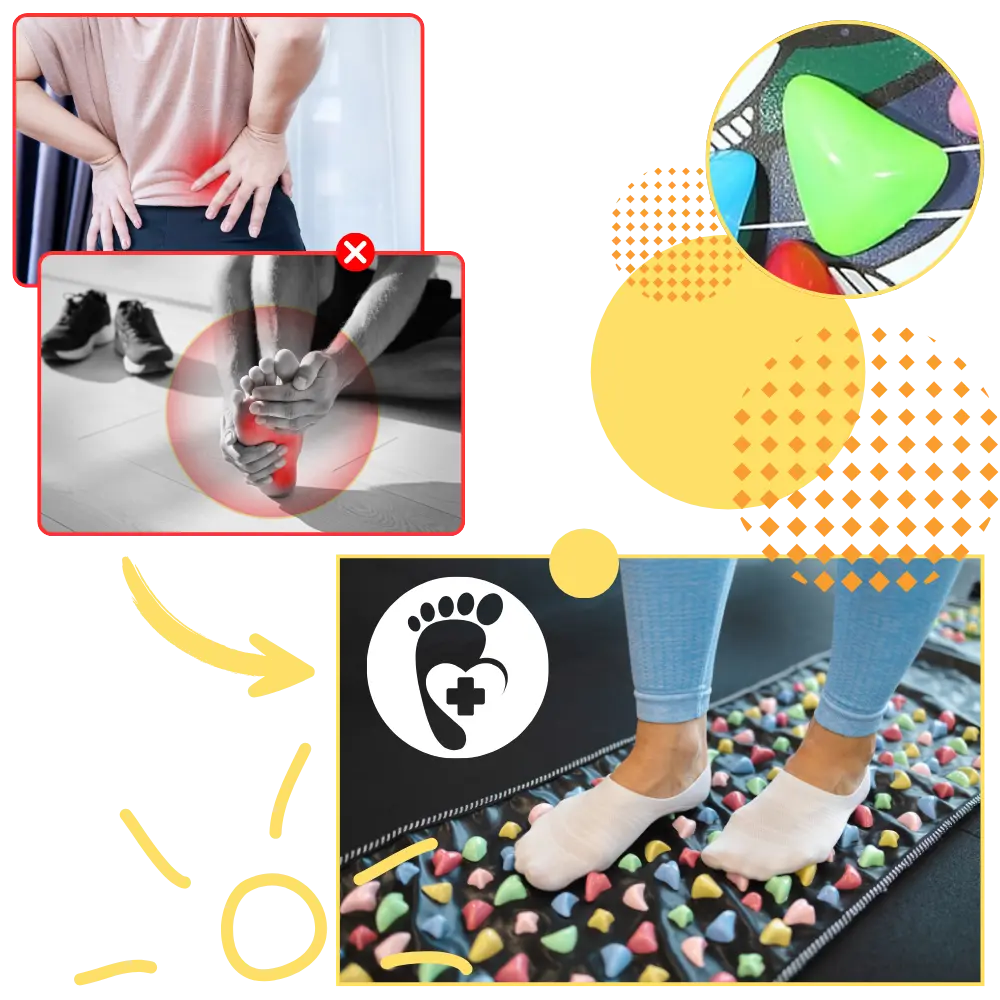 Foot Reflexology Massage Mat  - Zoozto