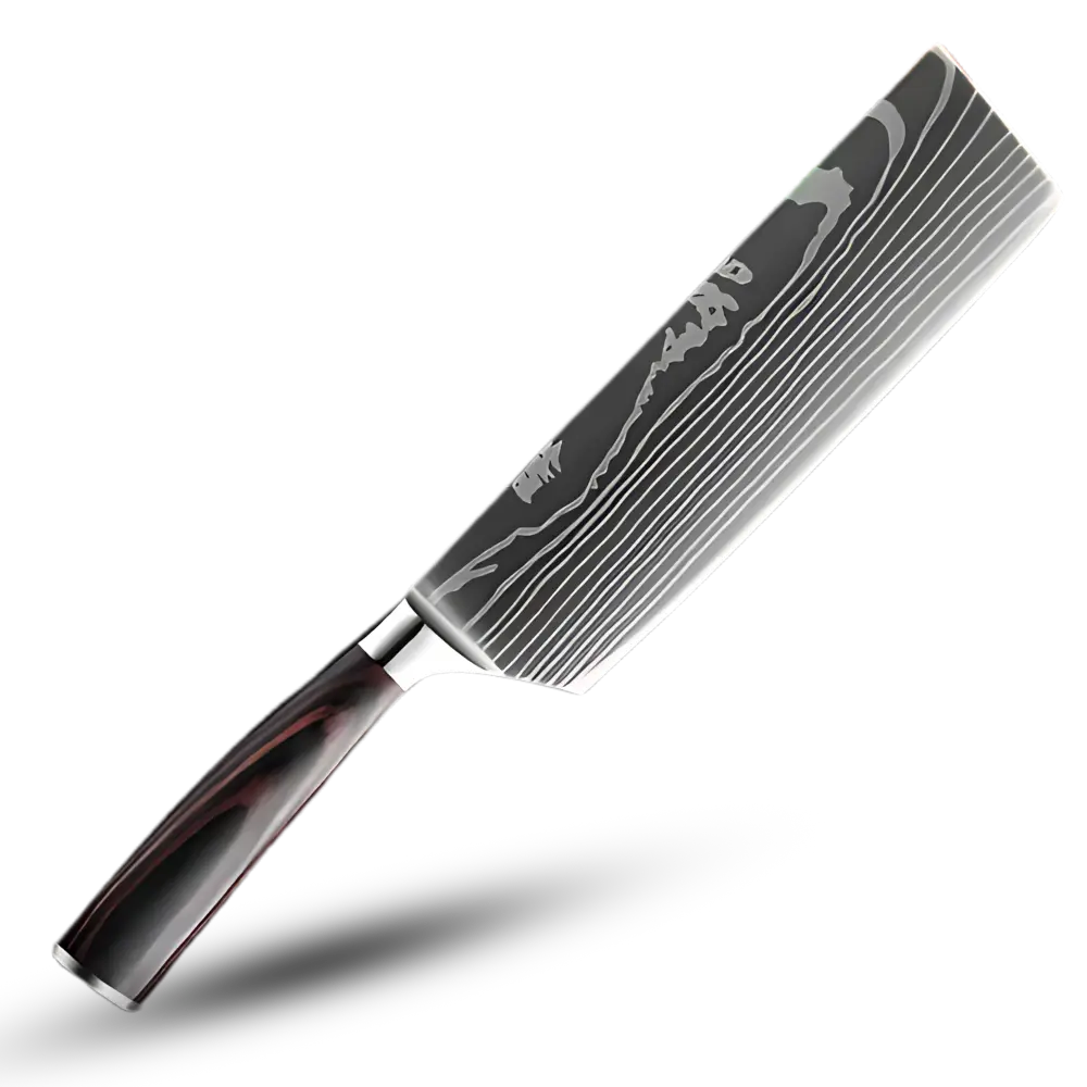 Forest Wood Japanese Knives -Nakiri - Cleaver Knife 7 inch/18 cm - Zoozto