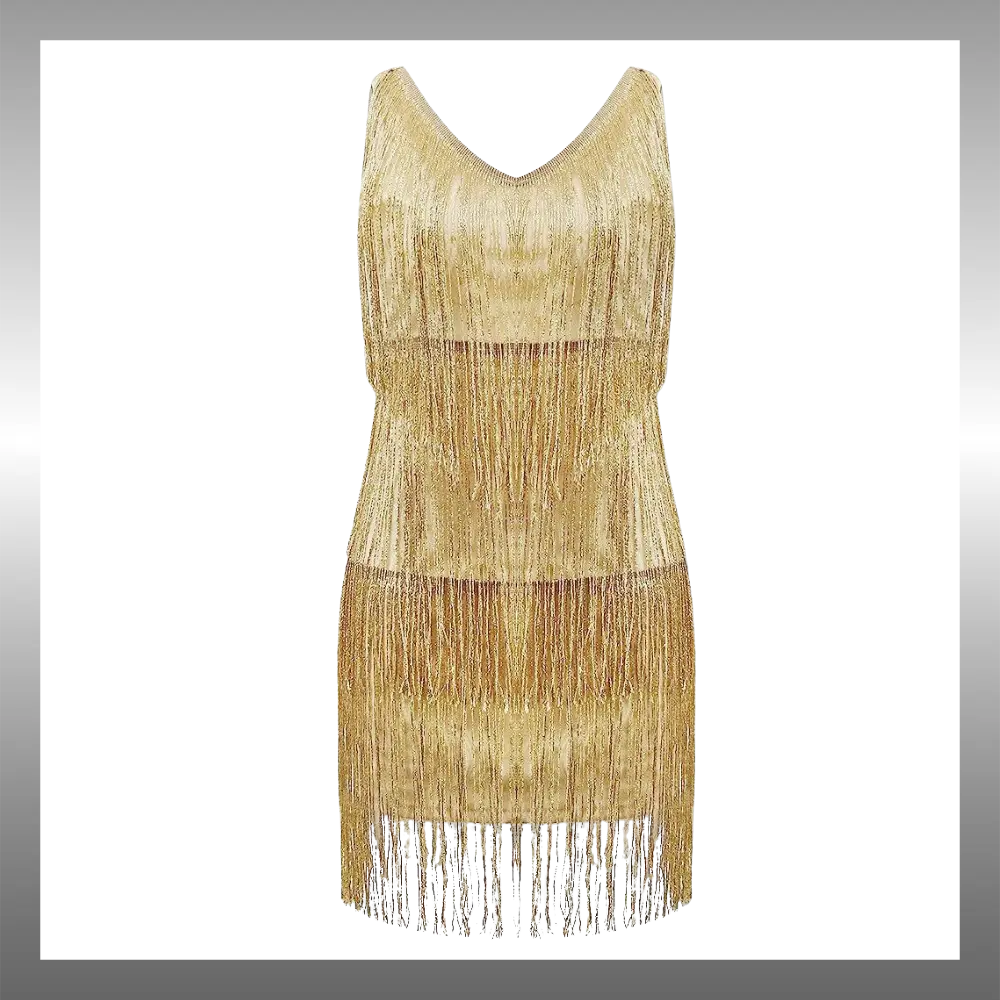 Glamorous Sequin V-Neck Slip Dress - Zoozto