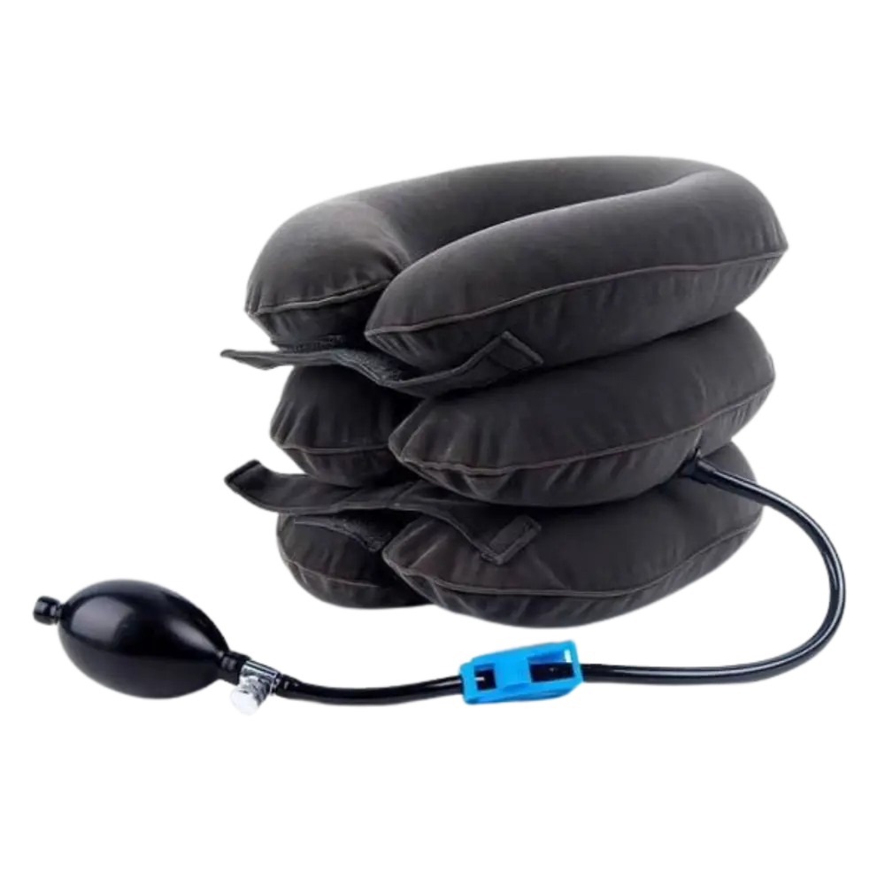 Inflatable Cervical Neck Traction Collar -Gray - Zoozto