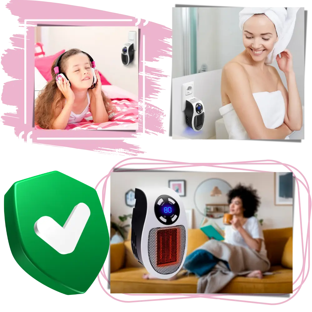 Mini Electric Heater with Remote Control - Zoozto
