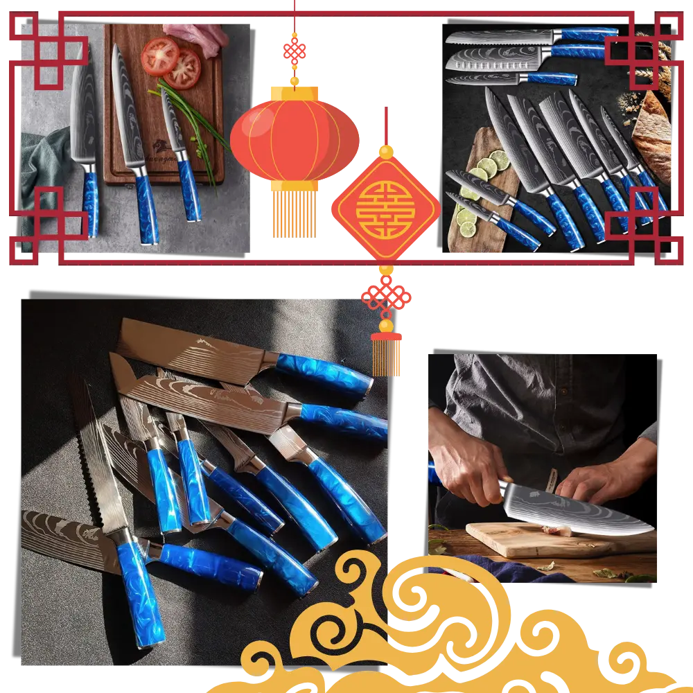 Ocean Blue Japanese Knives - Zoozto