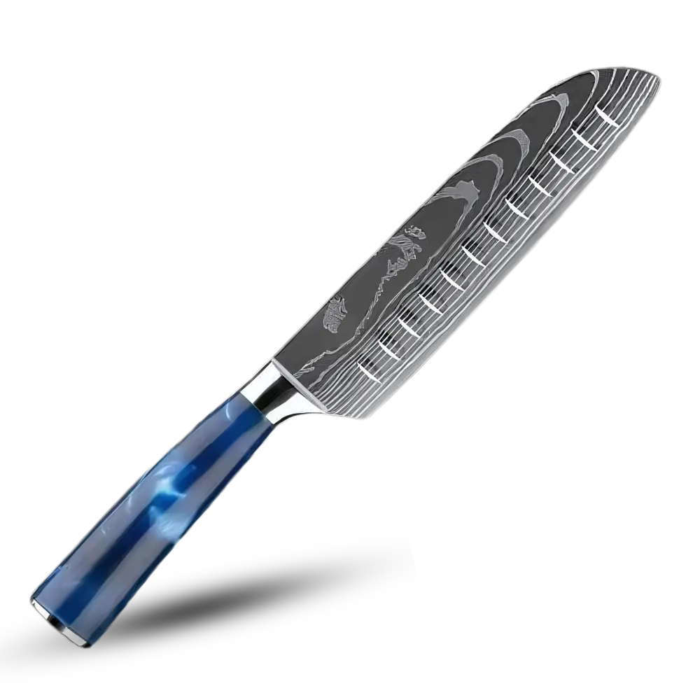 Ocean Blue Japanese Knives -Santoku Knife 7 inch/17 cm - Zoozto