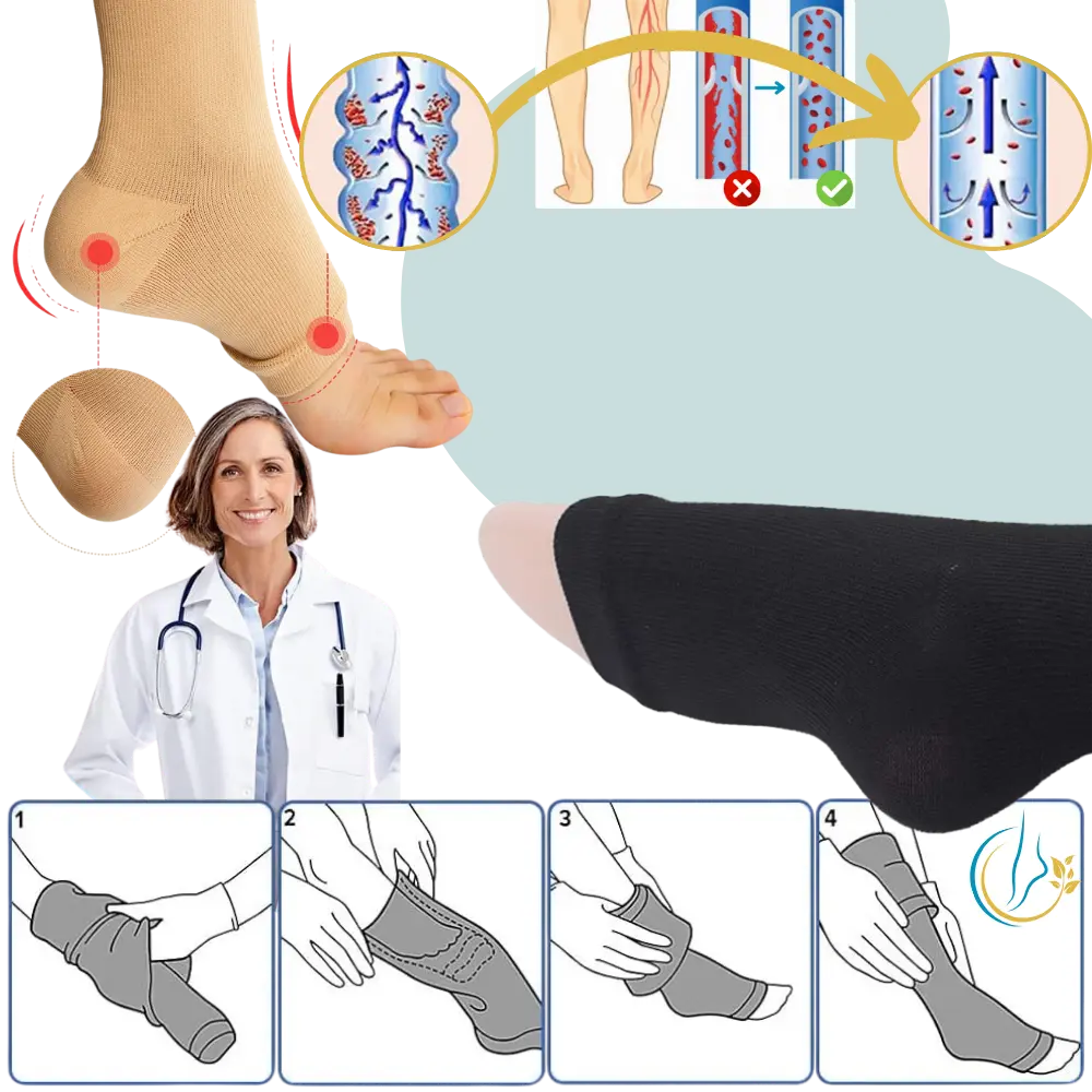 Open Toe Pregnancy Compression Socks - Zoozto