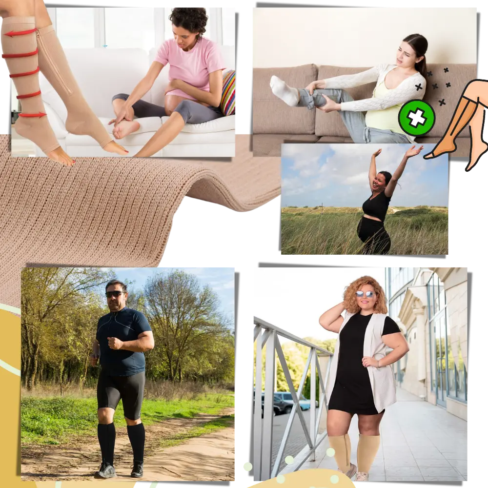 Open Toe Pregnancy Compression Socks - Zoozto