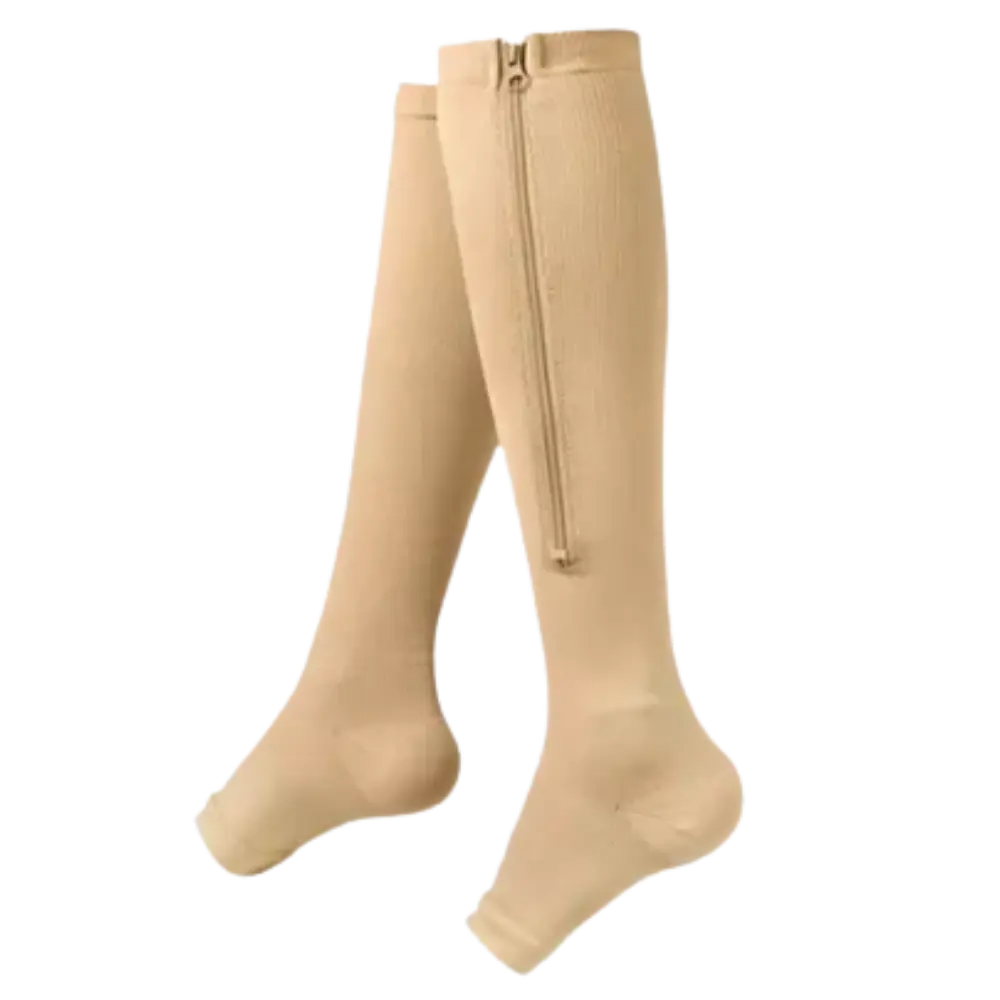 Open Toe Pregnancy Compression Socks -Skin - Zoozto
