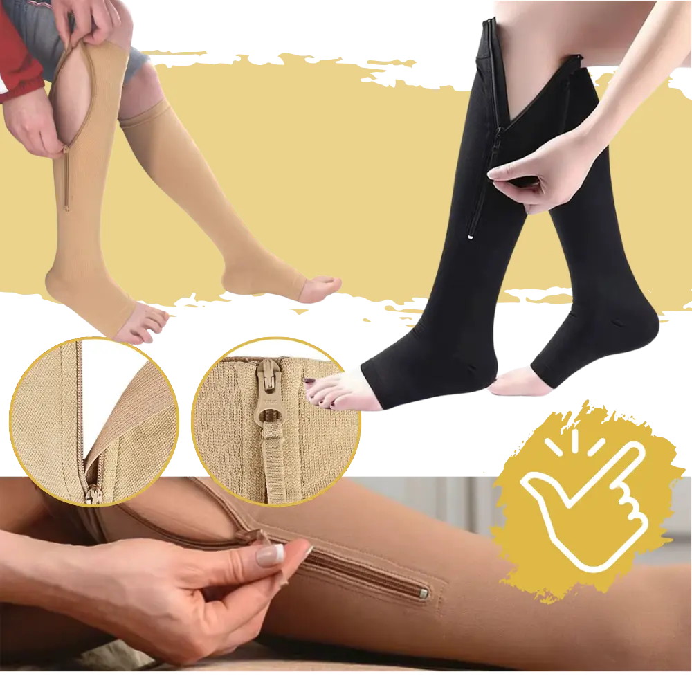 Open Toe Pregnancy Compression Socks - Zoozto