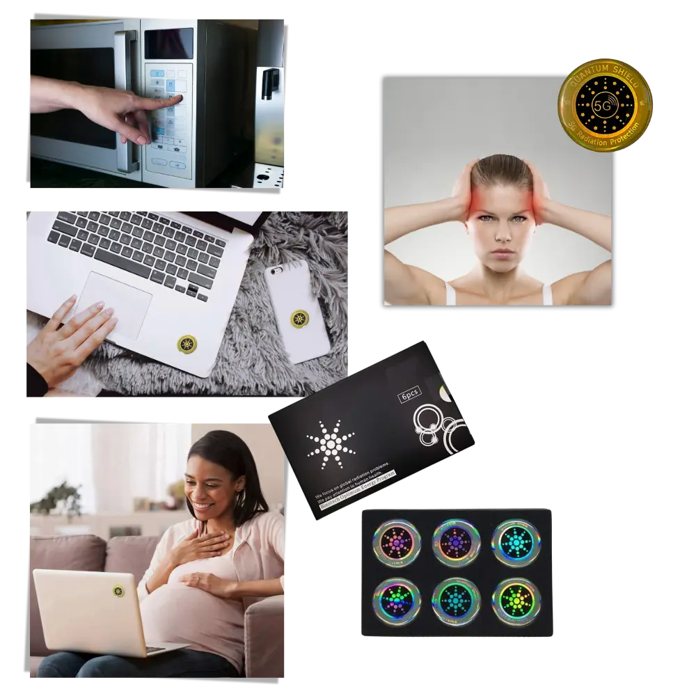 Pack of 6 Anti-Radiation Stickers for Mobiles - Zoozto