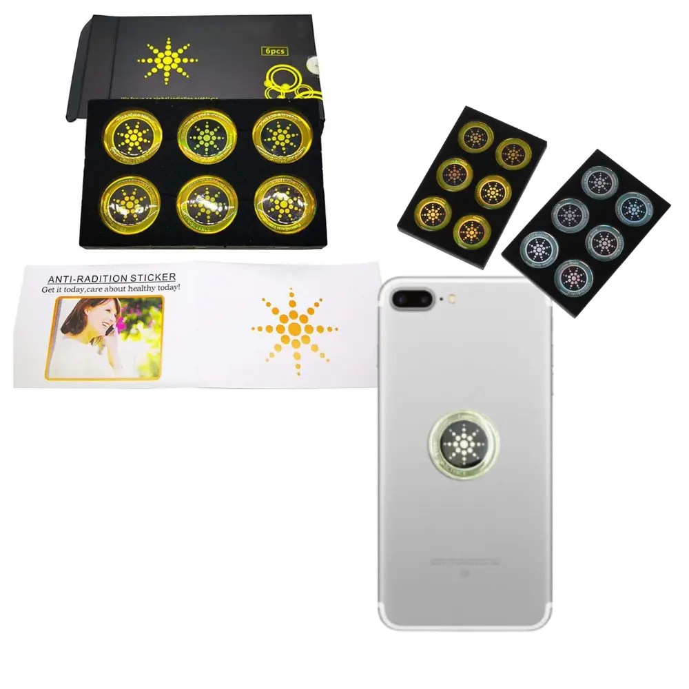 Pack of 6 Anti-Radiation Stickers for Mobiles - Zoozto