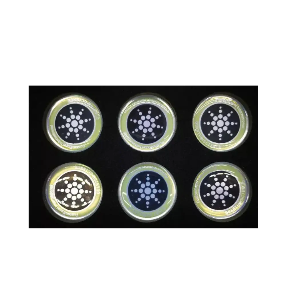 Pack of 6 Anti-Radiation Stickers for Mobiles -Silver - Zoozto