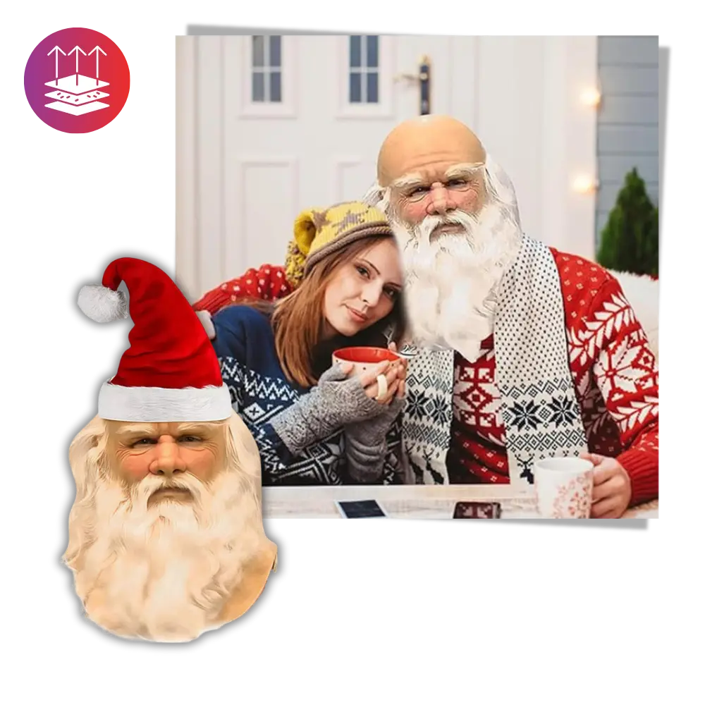 Realistic Santa Face Mask - Zoozto