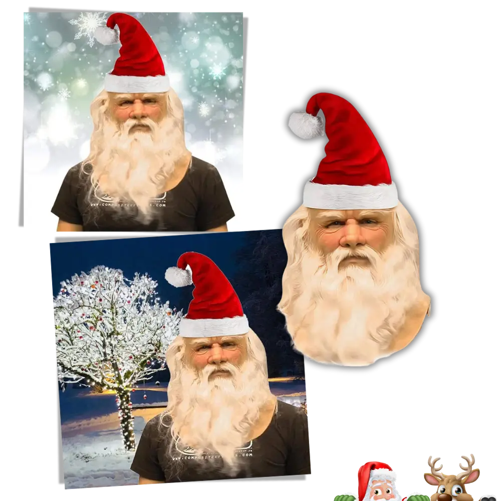 Realistic Santa Face Mask - Zoozto
