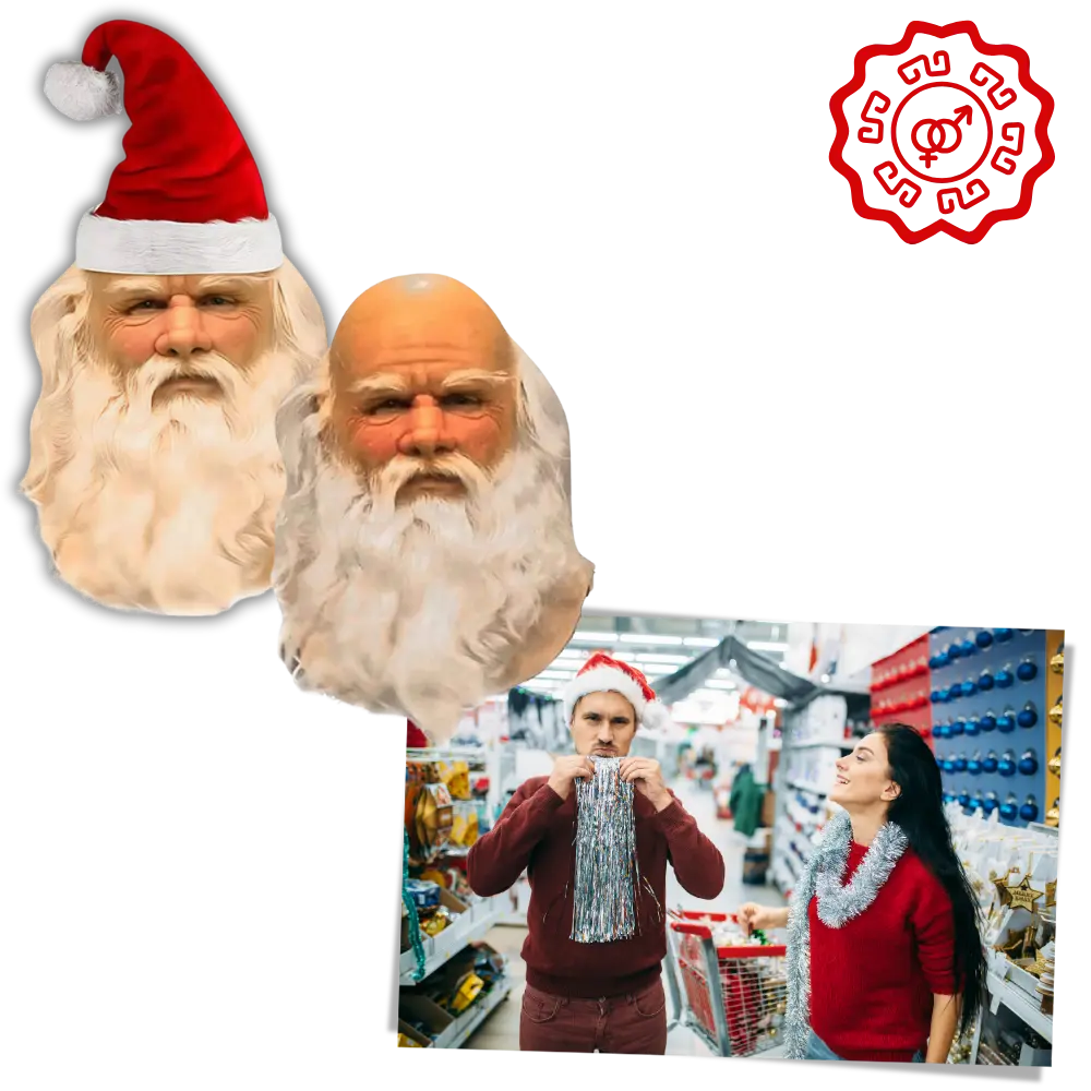 Realistic Santa Face Mask - Zoozto