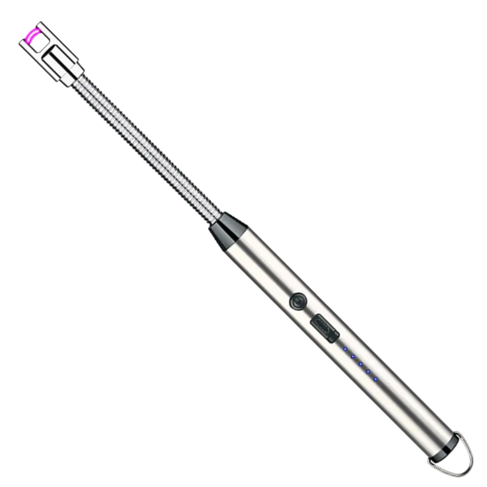 Rechargeable Electric Lighter -Silver - Zoozto